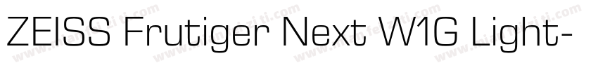 ZEISS Frutiger Next W1G Light字体转换